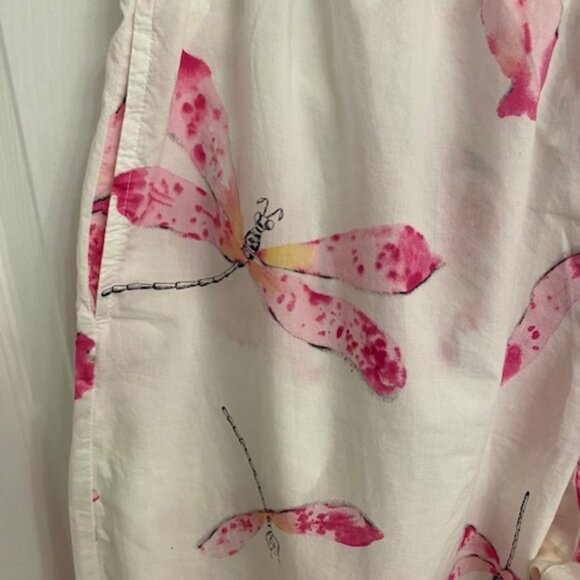 The Cat’s Pajamas Floral and Dragonflies Women’s Pajamas Set Size M - Picture 6 of 7